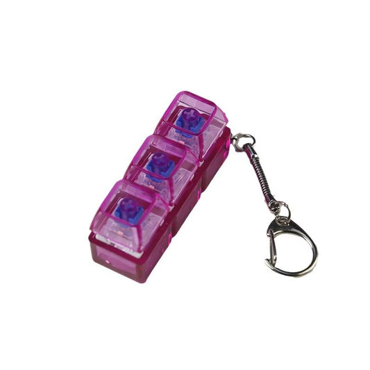 Mechanical Fidget Keyboard Keychain - NeuraKey Purple