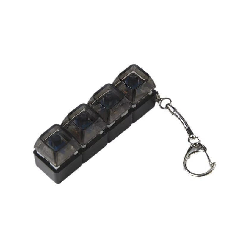 Mechanical Fidget Keyboard Keychain - NeuraKey Black