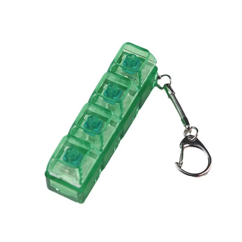 Mechanical Fidget Keyboard Keychain - NeuraKey Green