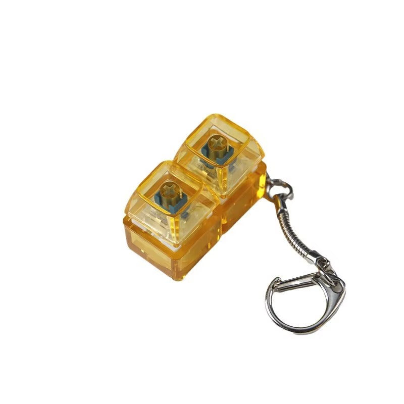 Mechanical Fidget Keyboard Keychain - NeuraKey Yellow
