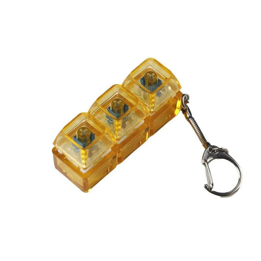 Mechanical Fidget Keyboard Keychain - NeuraKey Yellow