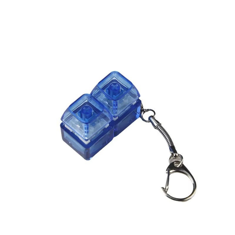 Mechanical Fidget Keyboard Keychain - NeuraKey Blue
