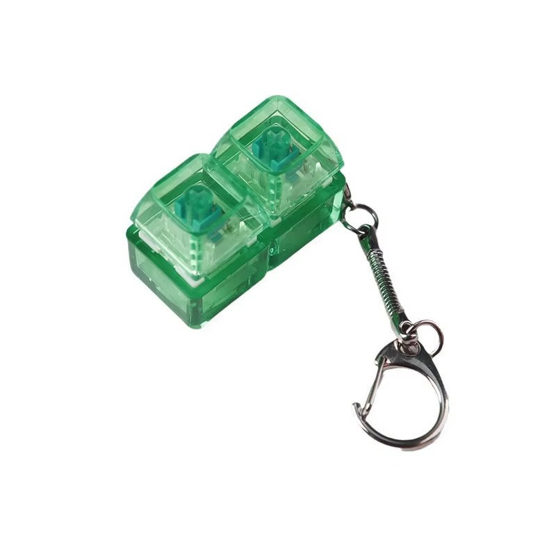 Mechanical Fidget Keyboard Keychain - NeuraKey Green