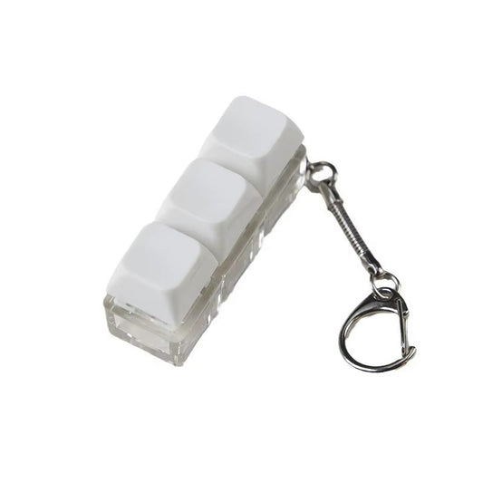 Mechanical Fidget Keyboard Keychain - NeuraKey White