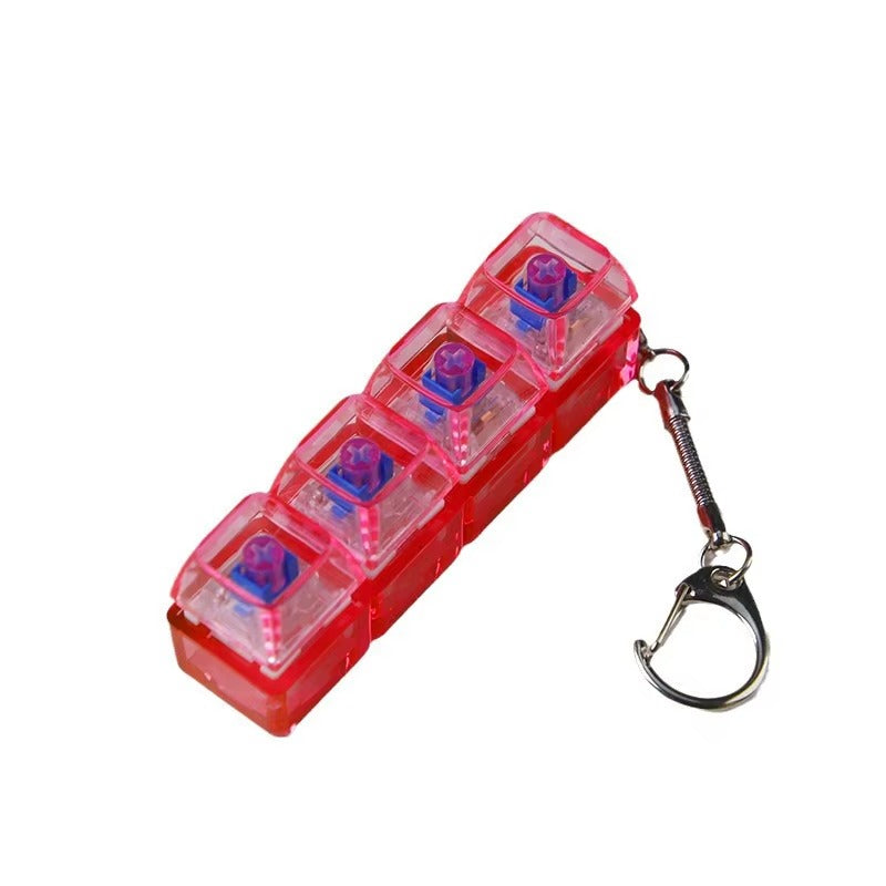 Mechanical Fidget Keyboard Keychain - NeuraKey Red