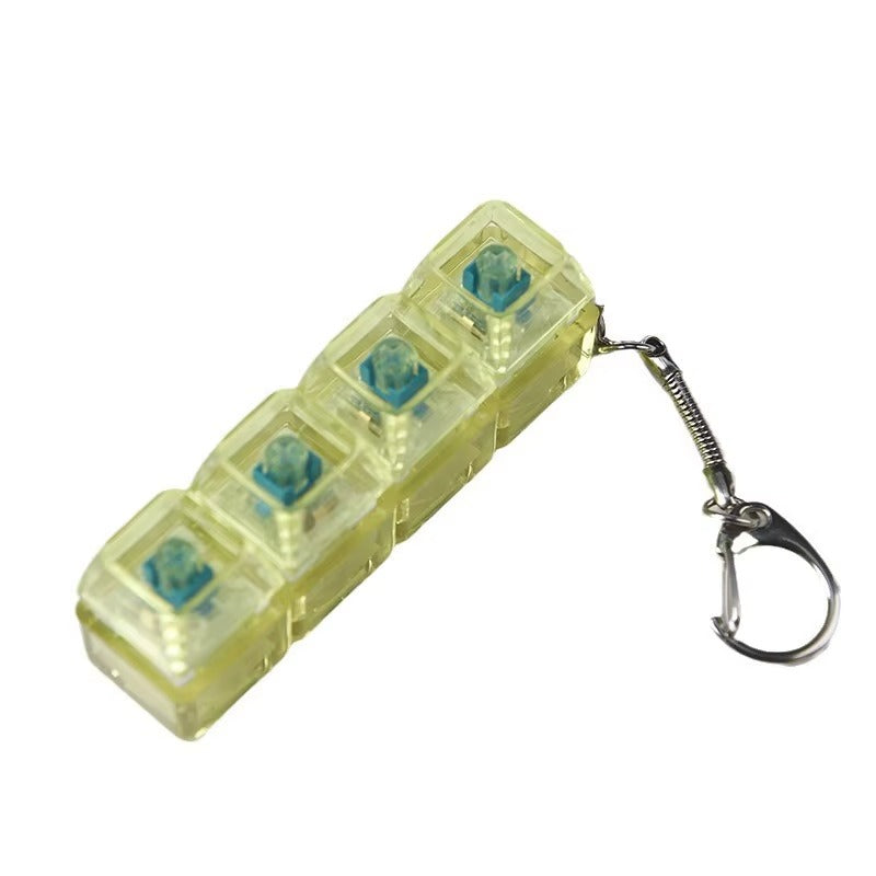 Mechanical Fidget Keyboard Keychain - NeuraKey Lime