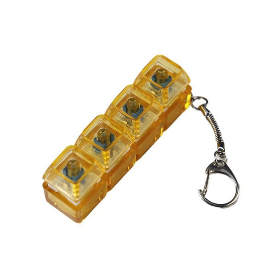 Mechanical Fidget Keyboard Keychain - NeuraKey Yellow