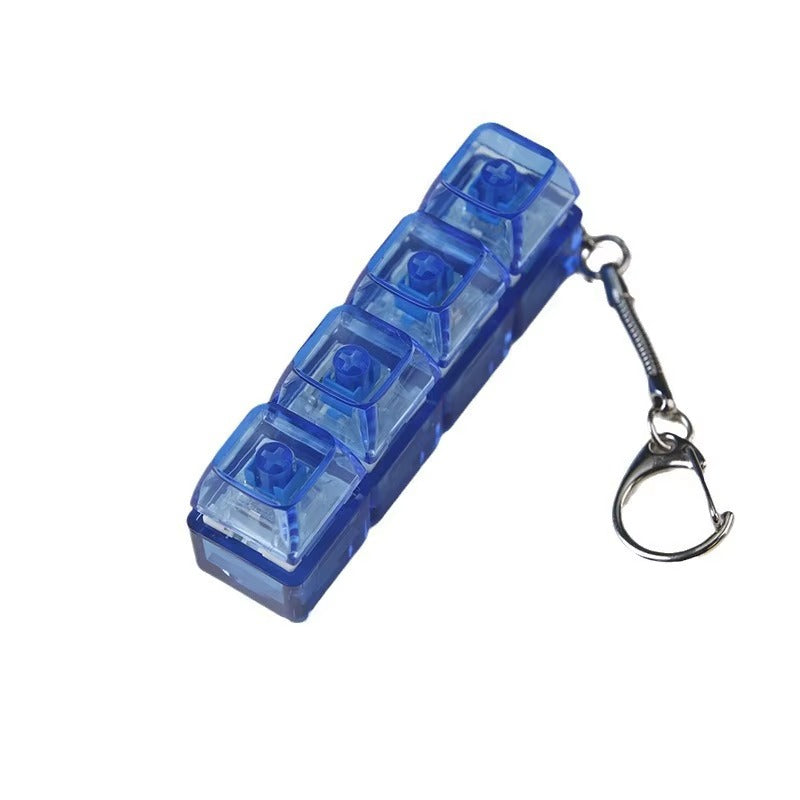 Mechanical Fidget Keyboard Keychain - NeuraKey Blue